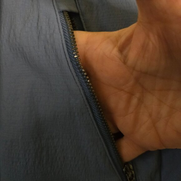 Athleta Trekkie North Jogger Pants Cottage Blue Zip Pockets Drawstring Size 14 - Picture 6 of 12